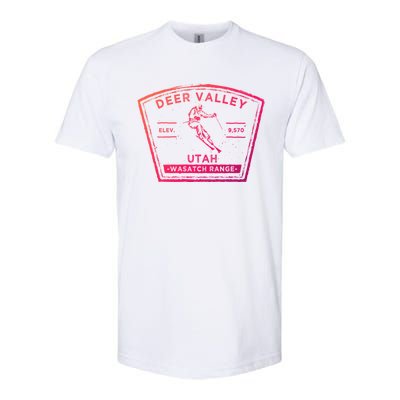 Deer Valley Utah Snow Skiing Gift Softstyle CVC T-Shirt