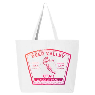 Deer Valley Utah Snow Skiing Gift 25L Jumbo Tote