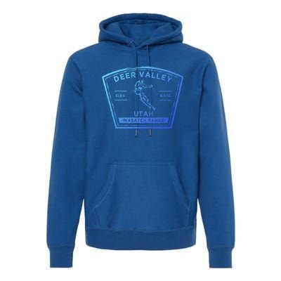 Deer Valley Utah Snow Skiing Gift Premium Hoodie