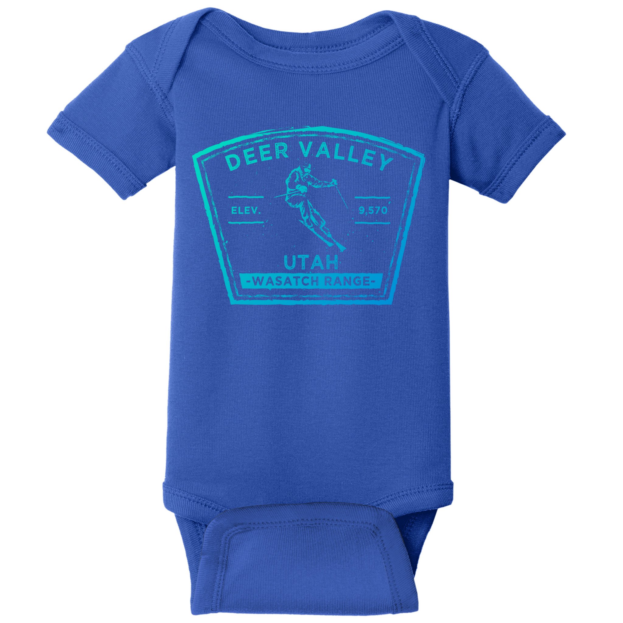 Deer Valley Utah Snow Skiing Gift Baby Bodysuit
