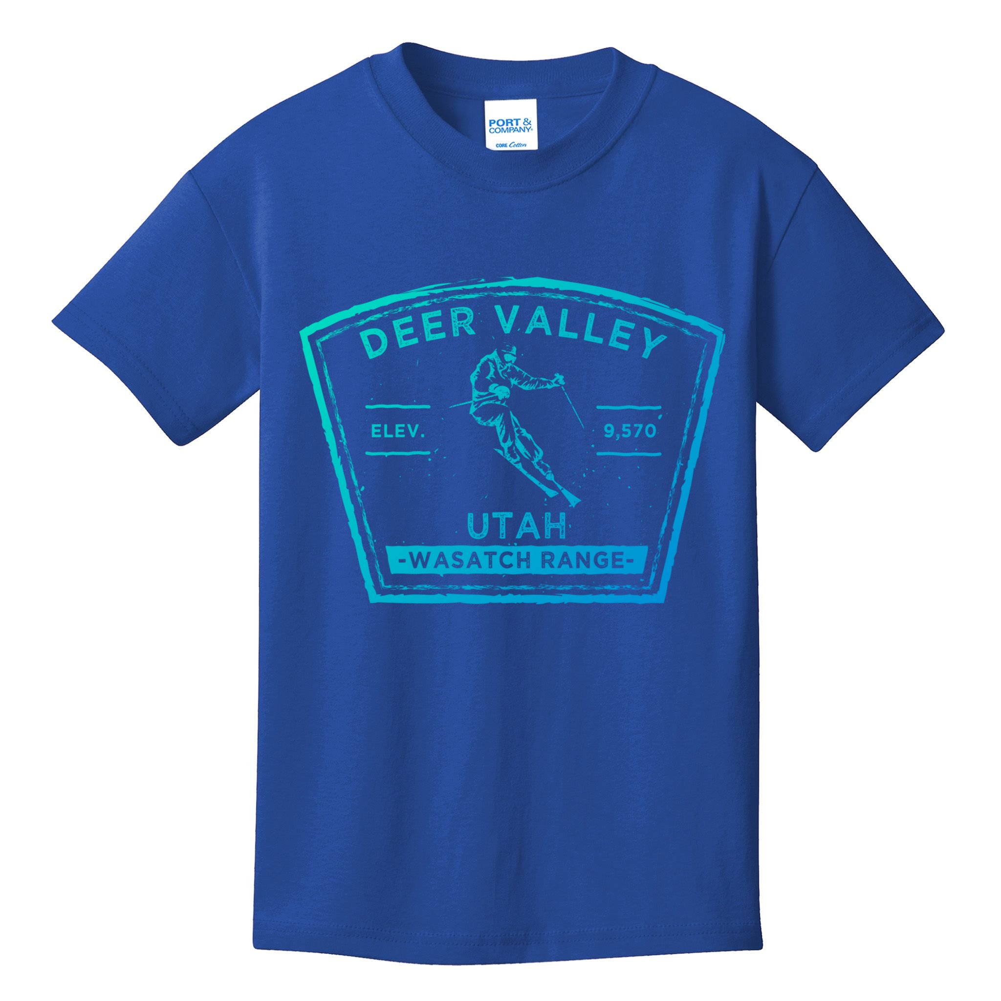 Deer Valley Utah Snow Skiing Gift Kids T-Shirt
