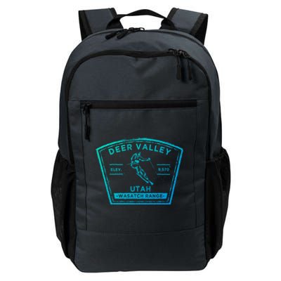 Deer Valley Utah Snow Skiing Gift Daily Commute Backpack