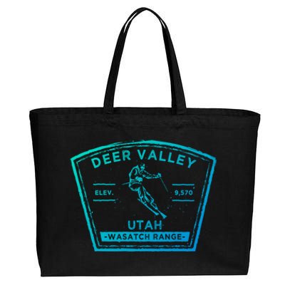 Deer Valley Utah Snow Skiing Gift Cotton Canvas Jumbo Tote