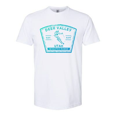 Deer Valley Utah Snow Skiing Gift Softstyle CVC T-Shirt