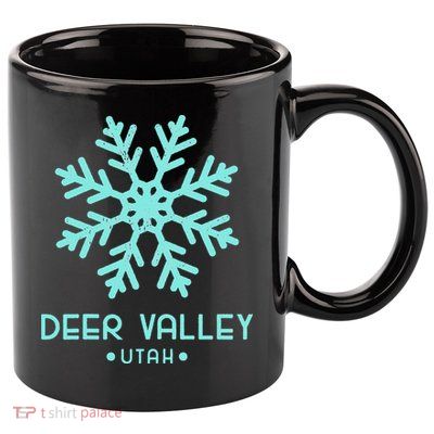 Deer Valley Utah Skiing 11oz C Handle Ceramic Mug