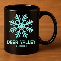 Deer Valley Utah Skiing 11oz C Handle Ceramic Mug