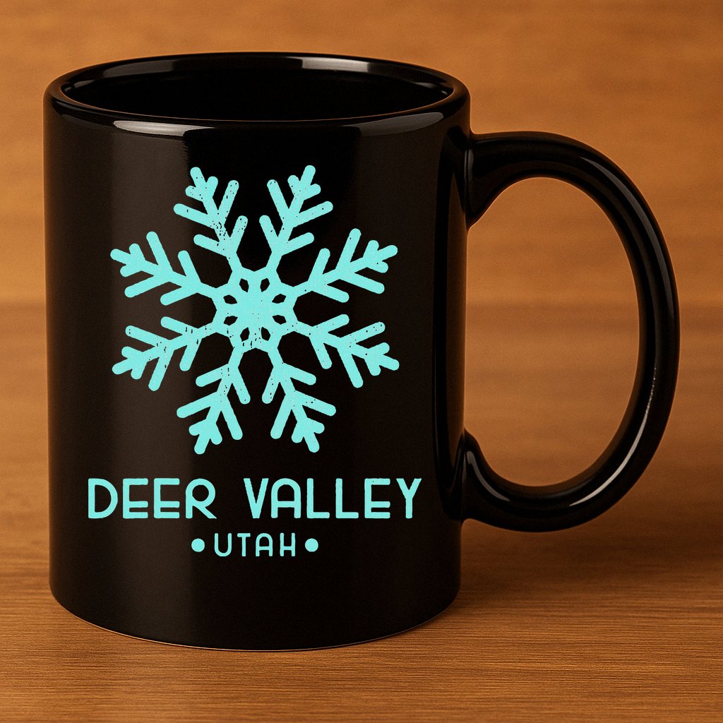 Deer Valley Utah Skiing 11oz C Handle Ceramic Mug