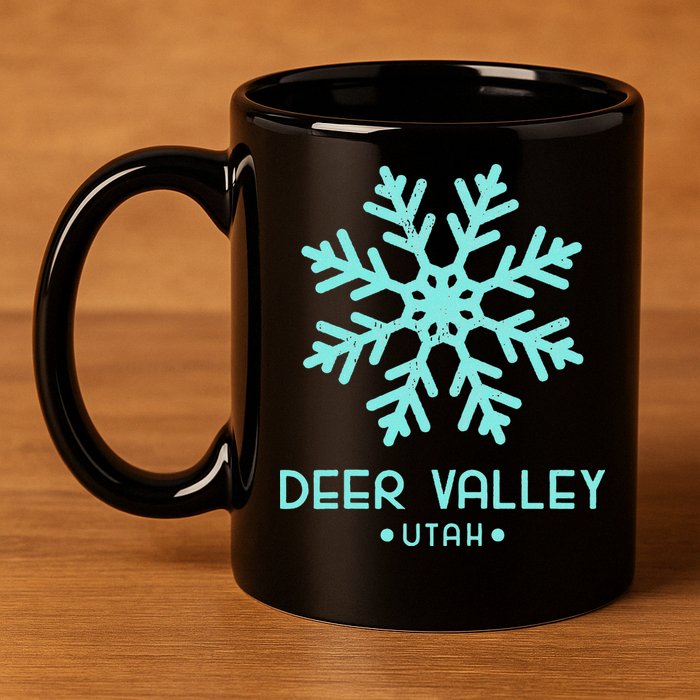 Deer Valley Utah Skiing 11oz C Handle Ceramic Mug