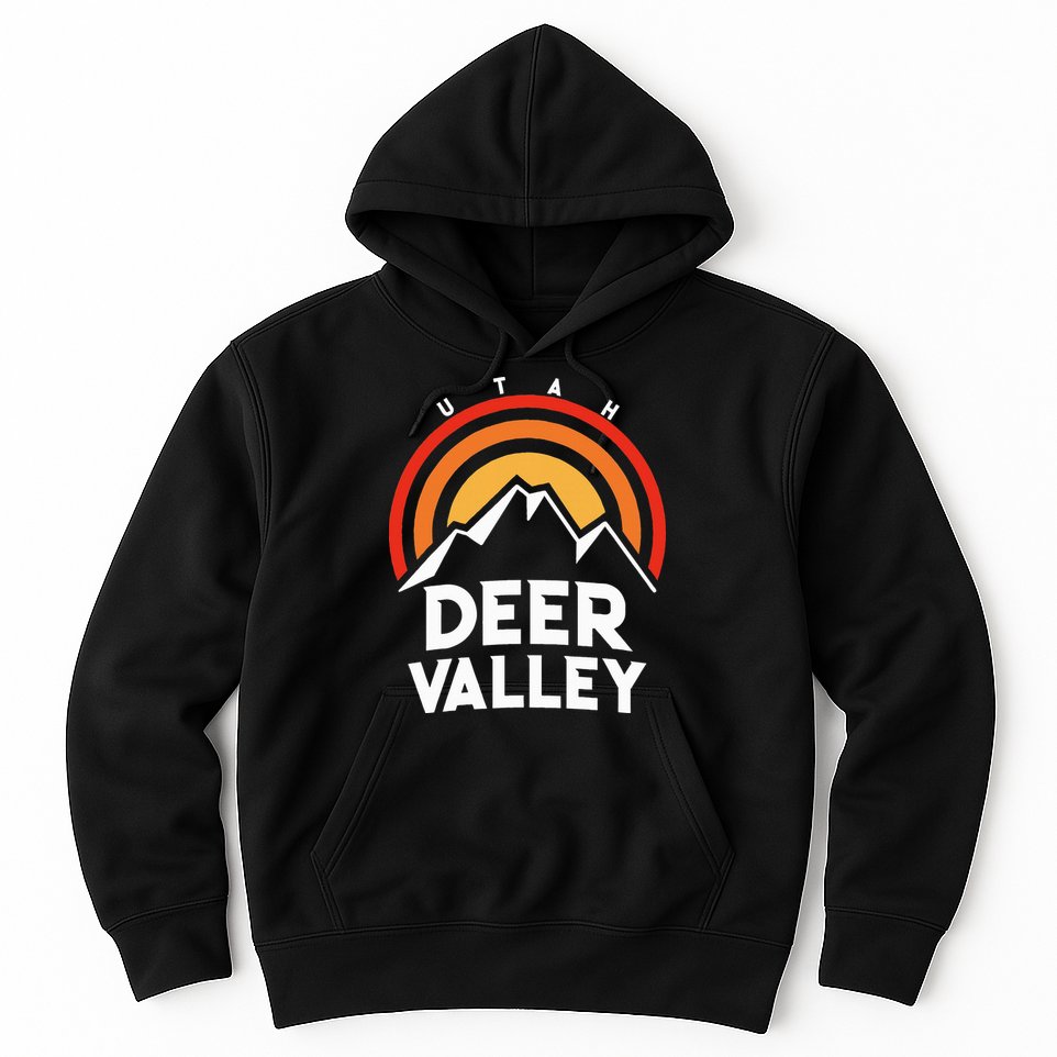 Deer Valley Utah Retro Hoodie