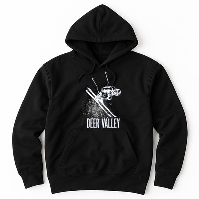 Deer Valley Utah Ski Resort Downhill Skier Hoodie