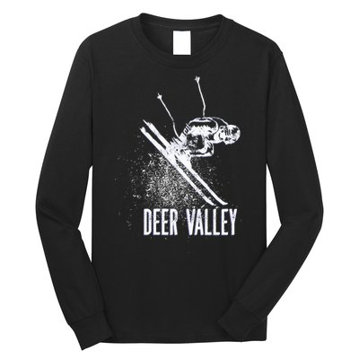 Deer Valley Utah Ski Resort Downhill Skier Long Sleeve Shirt