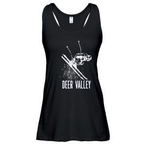 Deer Valley Utah Ski Resort Downhill Skier Ladies Essential Flowy Tank