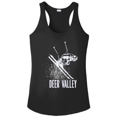 Deer Valley Utah Ski Resort Downhill Skier Ladies PosiCharge Competitor Racerback Tank