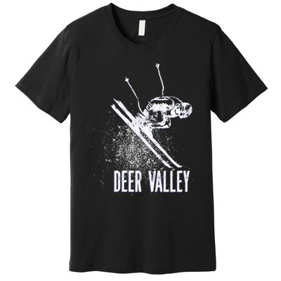 Deer Valley Utah Ski Resort Downhill Skier Premium T-Shirt