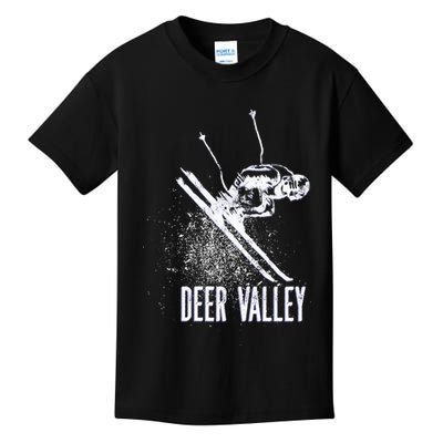 Deer Valley Utah Ski Resort Downhill Skier Kids T-Shirt