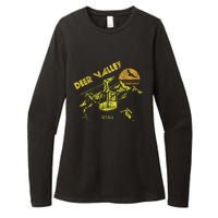 Deer Valley Utah Retro Skiing Womens CVC Long Sleeve Shirt