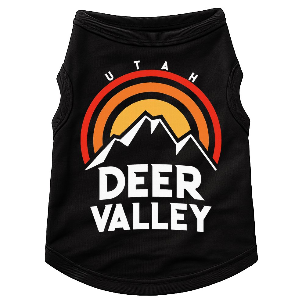 Deer Valley Utah Retro Doggie Tank