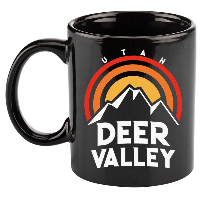 Deer Valley Utah Retro 11oz C Handle Ceramic Mug