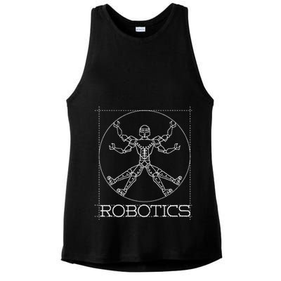 Da Vinci Vitruvian Robot Engineering Robotics Ladies PosiCharge Tri-Blend Wicking Tank