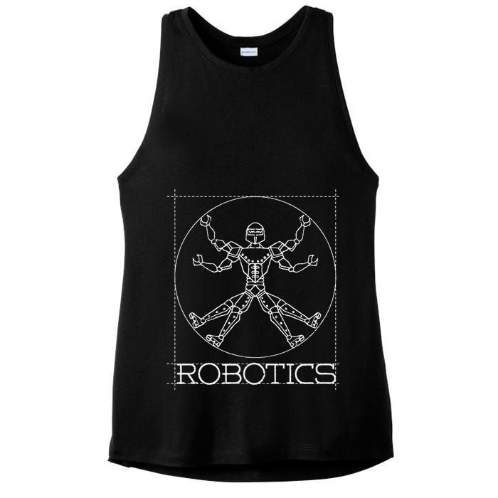 Da Vinci Vitruvian Robot Engineering Robotics Ladies PosiCharge Tri-Blend Wicking Tank