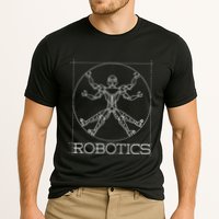 Da Vinci Vitruvian Robot Engineering Robotics Performance Shirt