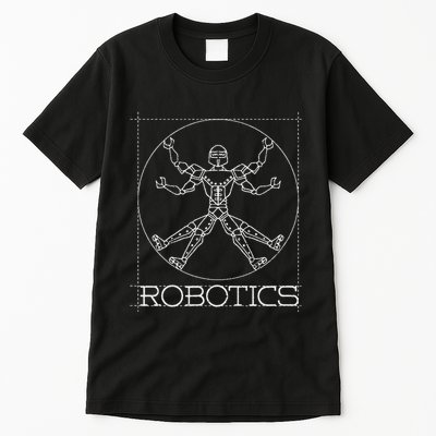 Da Vinci Vitruvian Robot Engineering Robotics Tall T-Shirt