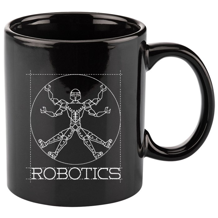 Da Vinci Vitruvian Robot Engineering Robotics 11oz C Handle Ceramic Mug