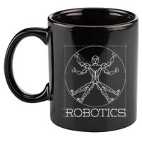 Da Vinci Vitruvian Robot Engineering Robotics 11oz C Handle Ceramic Mug