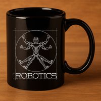 Da Vinci Vitruvian Robot Engineering Robotics 11oz C Handle Ceramic Mug