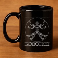 Da Vinci Vitruvian Robot Engineering Robotics 11oz C Handle Ceramic Mug