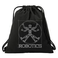 Da Vinci Vitruvian Robot Engineering Robotics Drawstring Bag