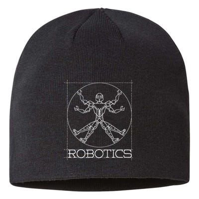 Da Vinci Vitruvian Robot Engineering Robotics Sustainable Beanie