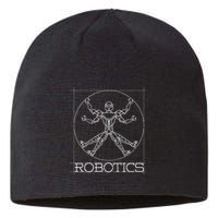 Da Vinci Vitruvian Robot Engineering Robotics Sustainable Beanie