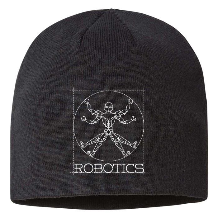 Da Vinci Vitruvian Robot Engineering Robotics Sustainable Beanie