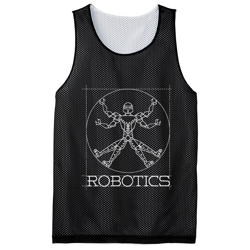 Da Vinci Vitruvian Robot Engineering Robotics Mesh Reversible Basketball Jersey Tank