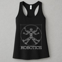 Da Vinci Vitruvian Robot Engineering Robotics Womens Tank Top