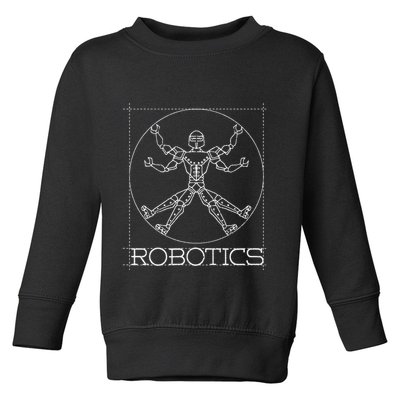 Da Vinci Vitruvian Robot Engineering Robotics Toddler Sweatshirt
