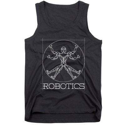 Da Vinci Vitruvian Robot Engineering Robotics Tank Top