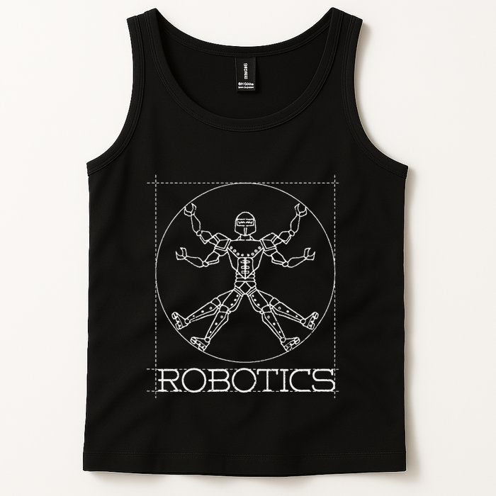 Da Vinci Vitruvian Robot Engineering Robotics Tank Top