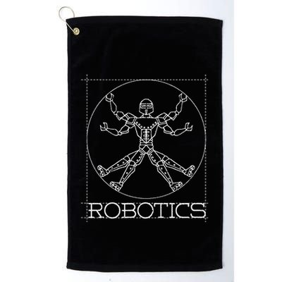 Da Vinci Vitruvian Robot Engineering Robotics Golf Towel