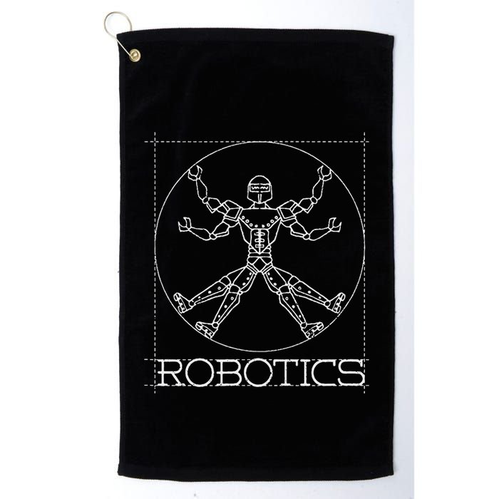 Da Vinci Vitruvian Robot Engineering Robotics Golf Towel