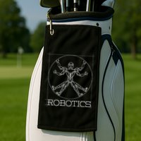 Da Vinci Vitruvian Robot Engineering Robotics Golf Towel
