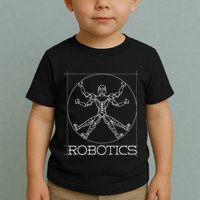 Da Vinci Vitruvian Robot Engineering Robotics Toddler T-Shirt
