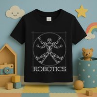 Da Vinci Vitruvian Robot Engineering Robotics Toddler T-Shirt