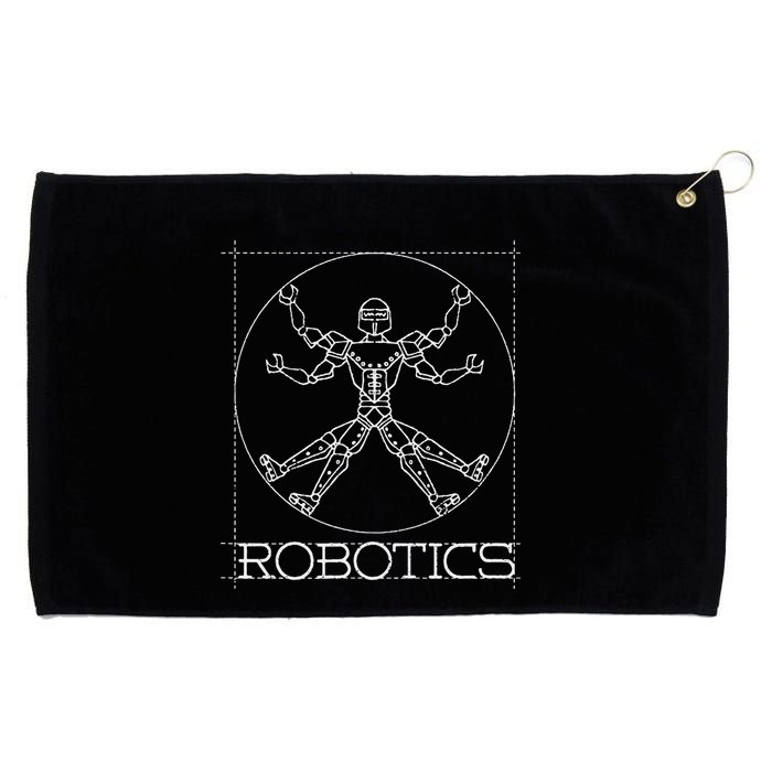 Da Vinci Vitruvian Robot Engineering Robotics Grommeted Golf Towel
