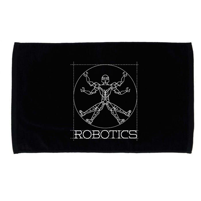 Da Vinci Vitruvian Robot Engineering Robotics Microfiber Hand Towel