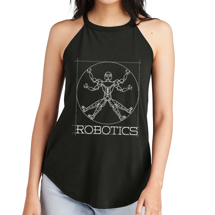 Da Vinci Vitruvian Robot Engineering Robotics Women's Perfect Tri Rocker Tank
