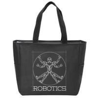 Da Vinci Vitruvian Robot Engineering Robotics Zip Tote Bag