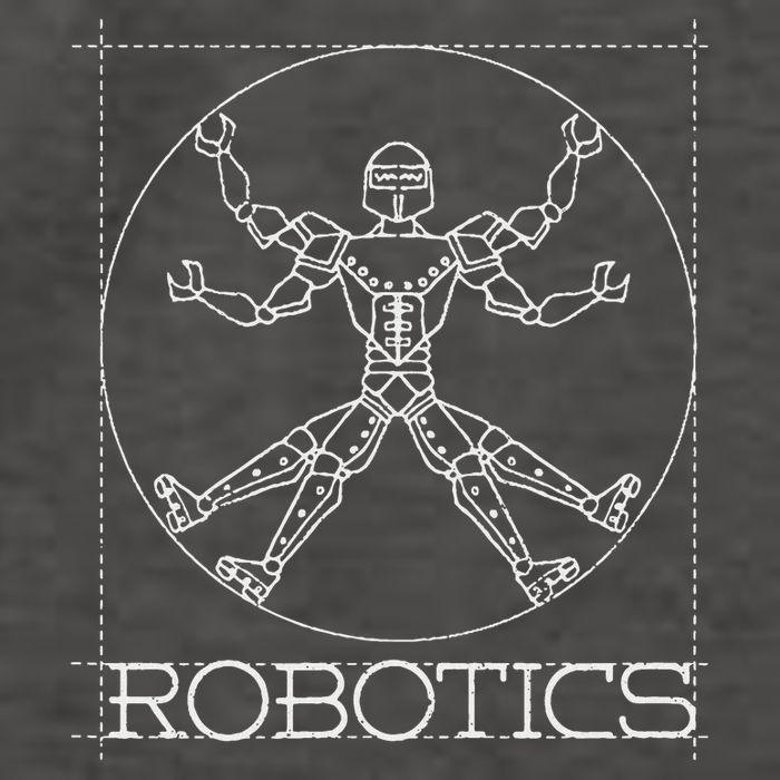Da Vinci Vitruvian Robot Engineering Robotics Vector Backpack