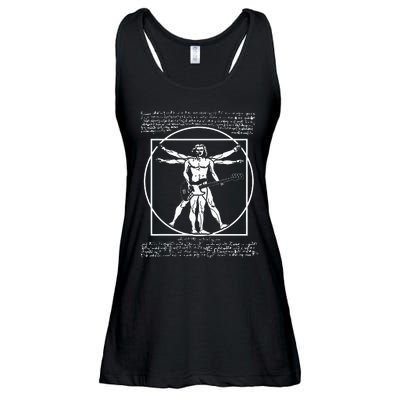 Da Vinci Vitruvian Man Bass Guitar Player Bass Guitarist Ladies Essential Flowy Tank